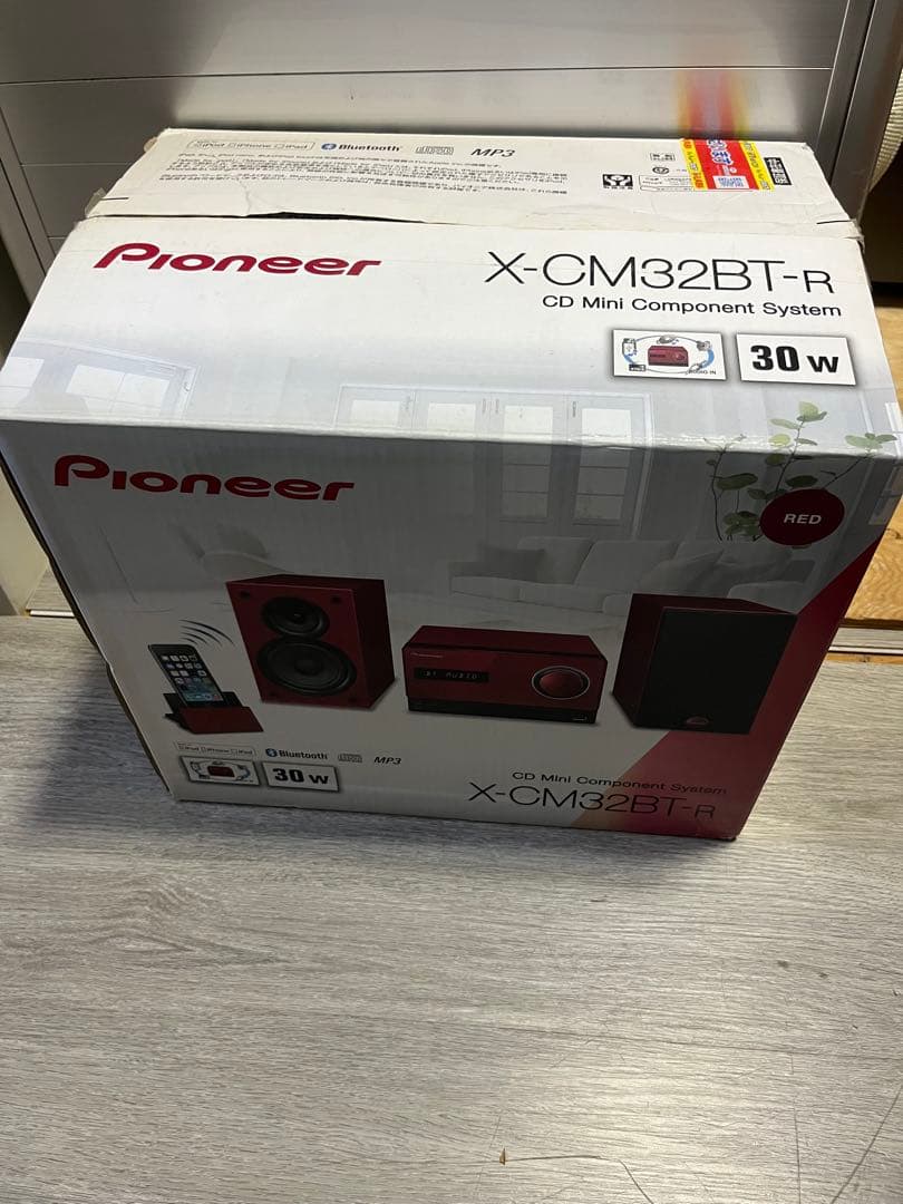 パイオニア X-CM32BT-R Bluetooth機能搭載 レッド リモコン付