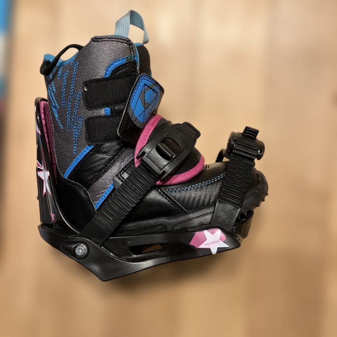 XERES 子供用スノーボードビンディングセット　板98センチ