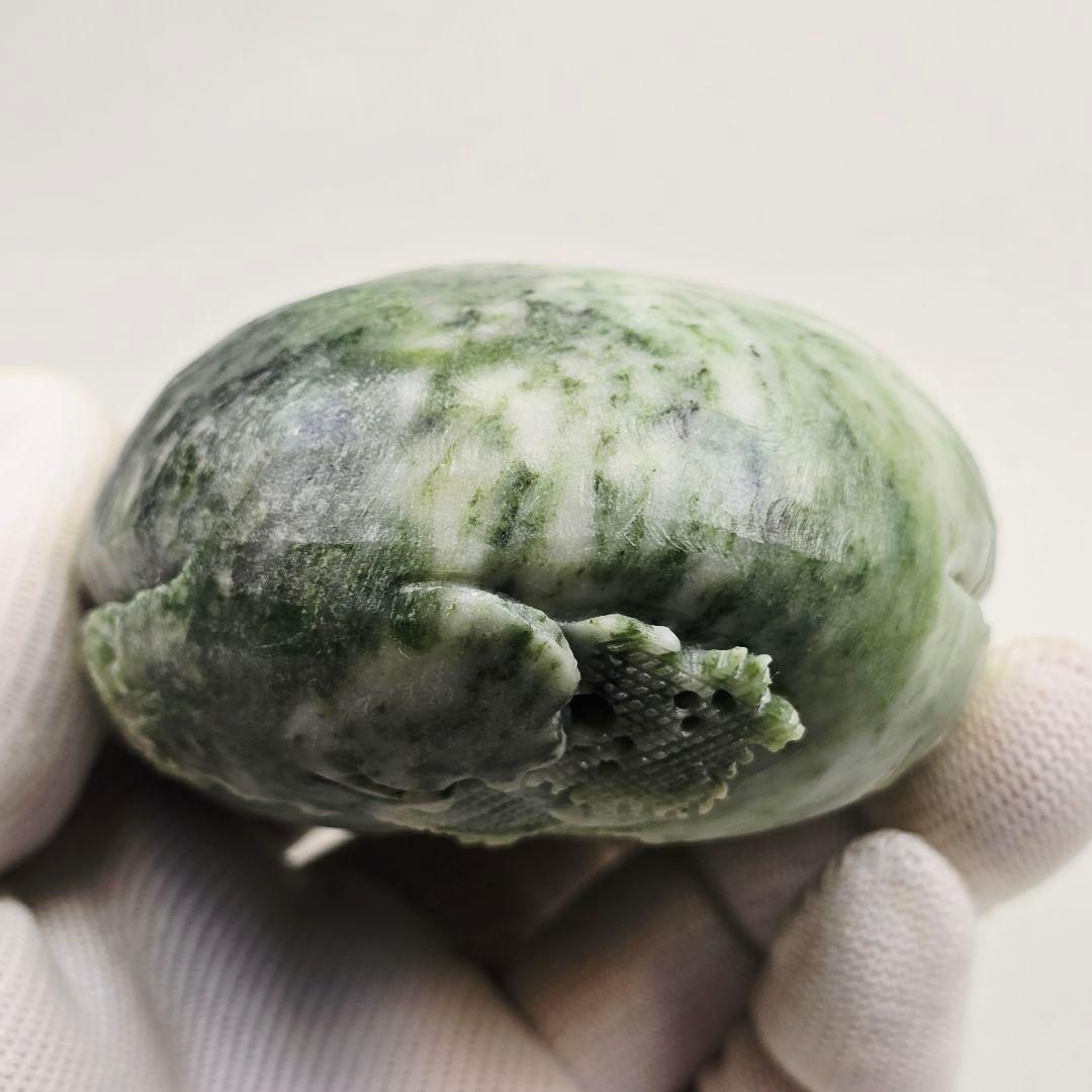 中国古美術 天然石 翡翠 碧玉 手彫 深山訪友紋 超大型玉掛飾 置物 根付 激安