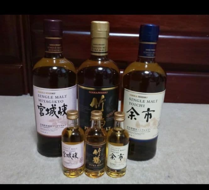 竹鶴 余市 宮城峡３本セット&ミニチュアボトルセット３本セット