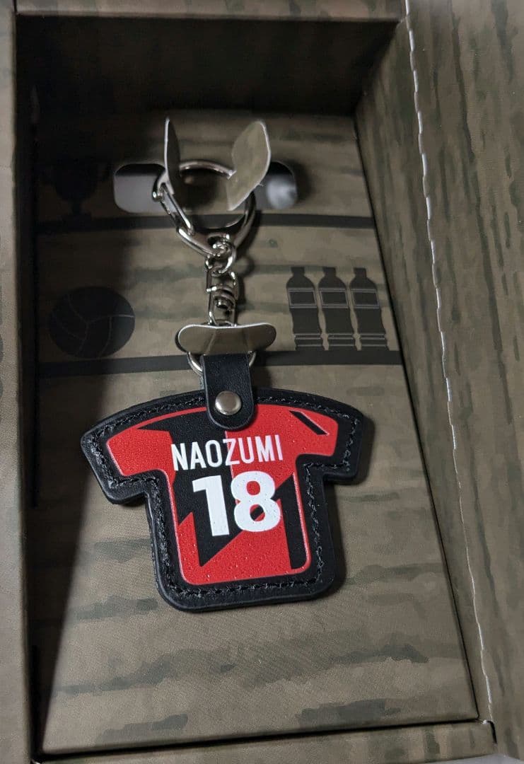 【上林直澄選手】ウルフドッグス名古屋 イタリアンレザーキーホルダー 24-25