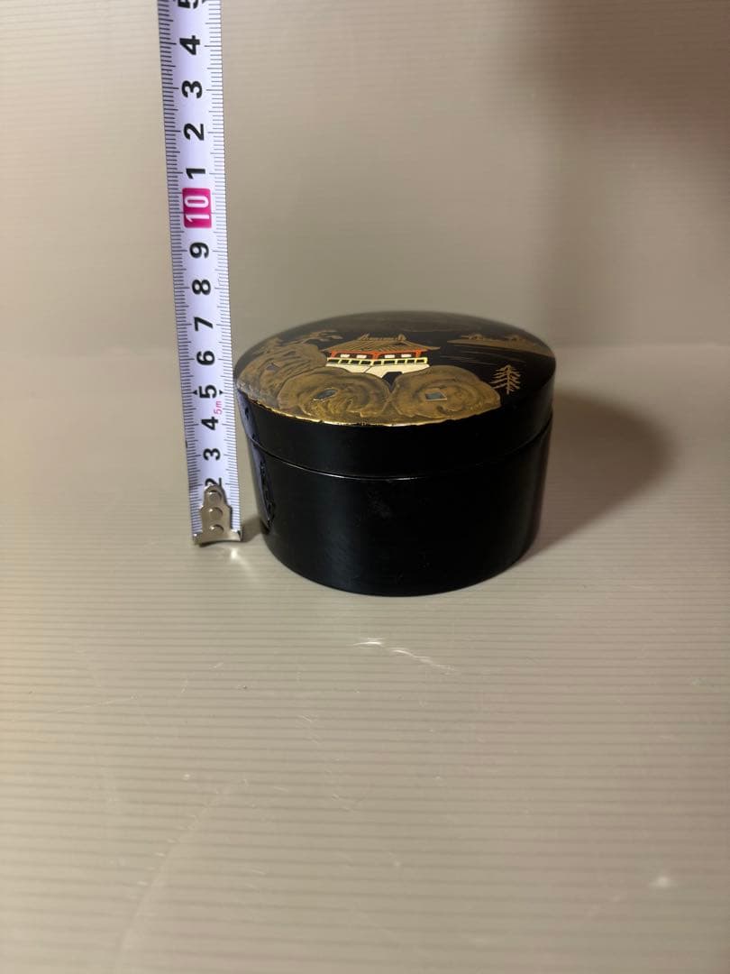 2766 漆器　金蒔絵　棗1客　皿4客