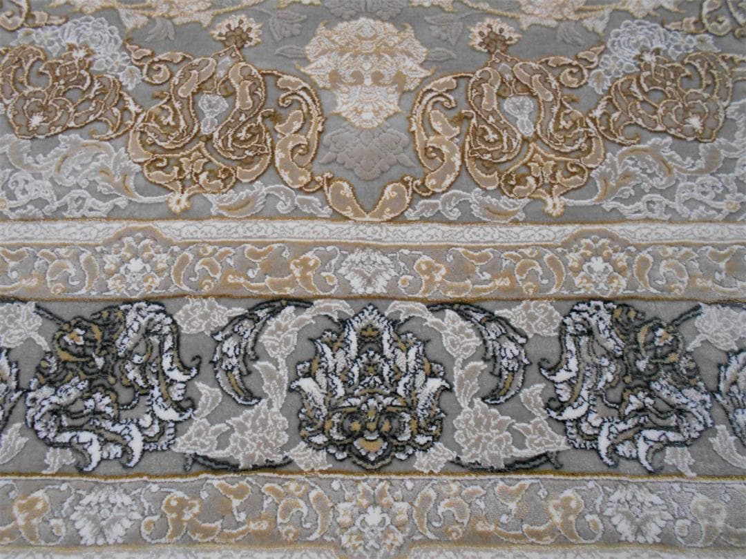 立体柄、144万ノット！本場イラン産 絨毯 ！150×225cm-202621