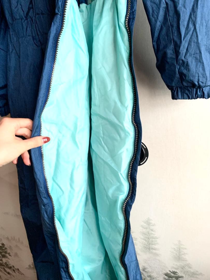 昭和レトロ DESCENTEデサント スキーウェア スノボつなぎジャンプスーツ③