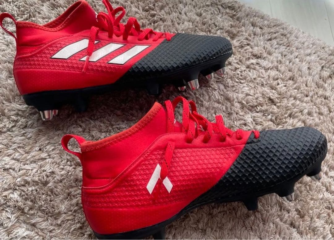 adidas エース17.3 HG サッカースパイクレッド　adidas 取替式