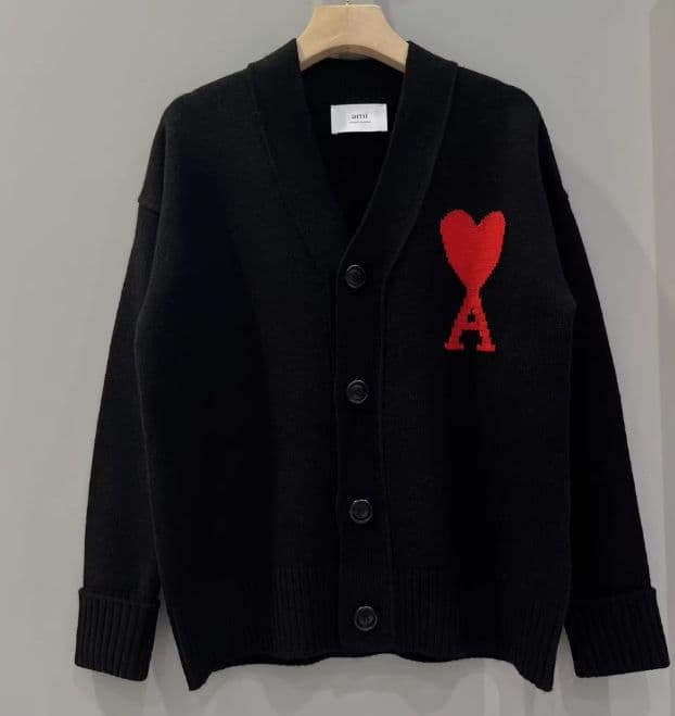 AMI PARIS 黒 ニットセーター ハート 男女兼用