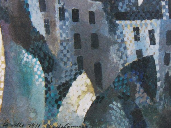 ロベール・ドローネ、『都市』、希少画集画、状態良好、新品木製額・額装付