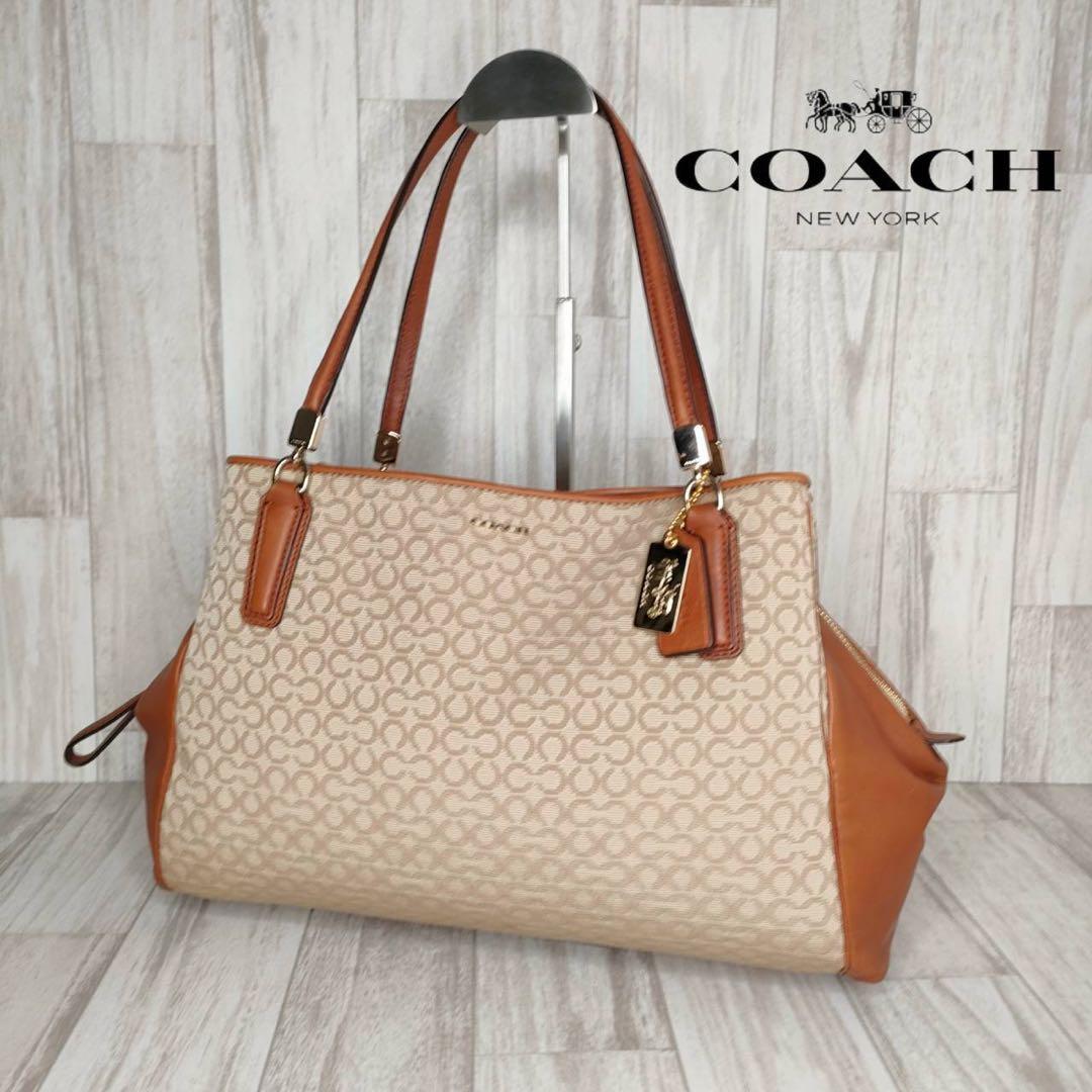 50 COACH コーチ　シグネチャー　トートバッグ　ハンドバッグ