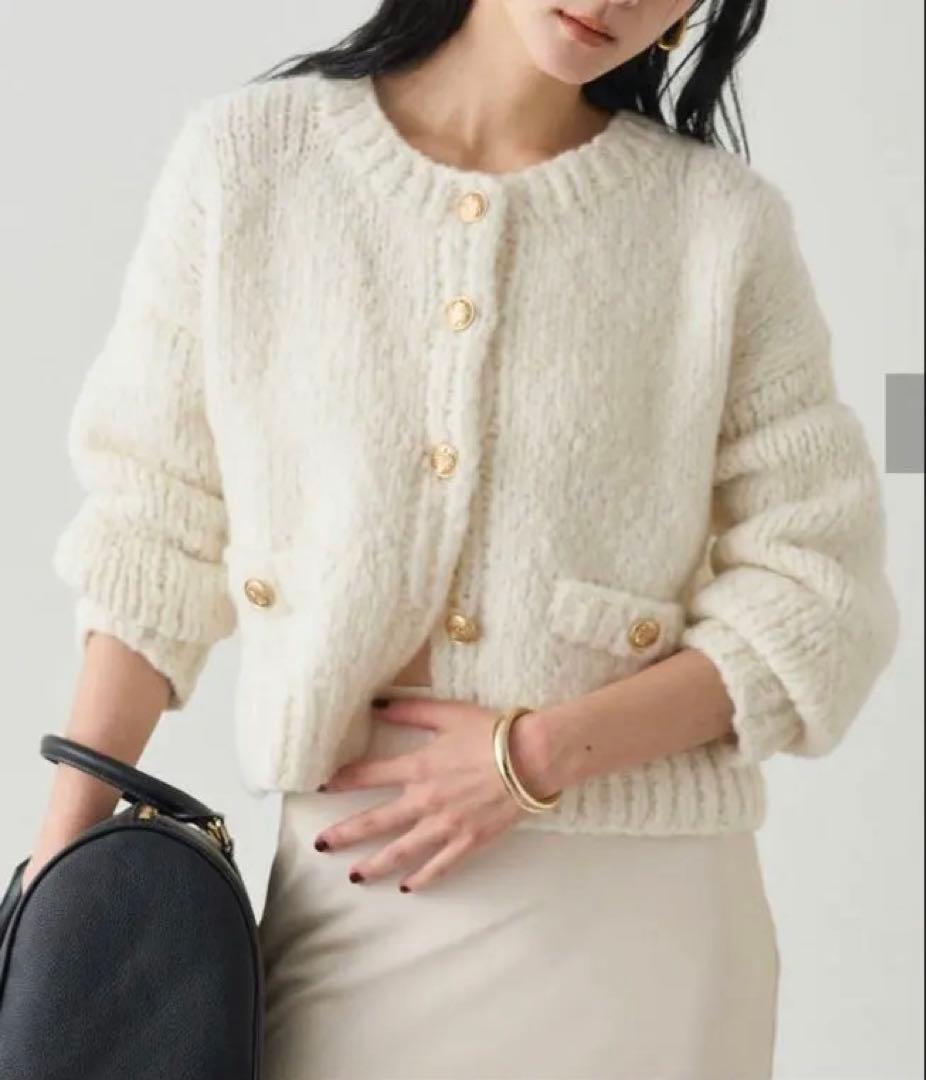 LOUNGEDRESS【20周年限定】イタリアヤーン手編みニットカーデ