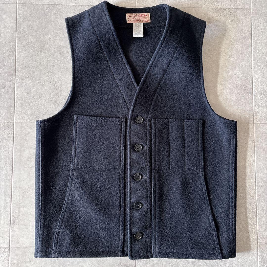 USA製 極美品 フィルソン マッキーノウール ベスト 38 ネイビー