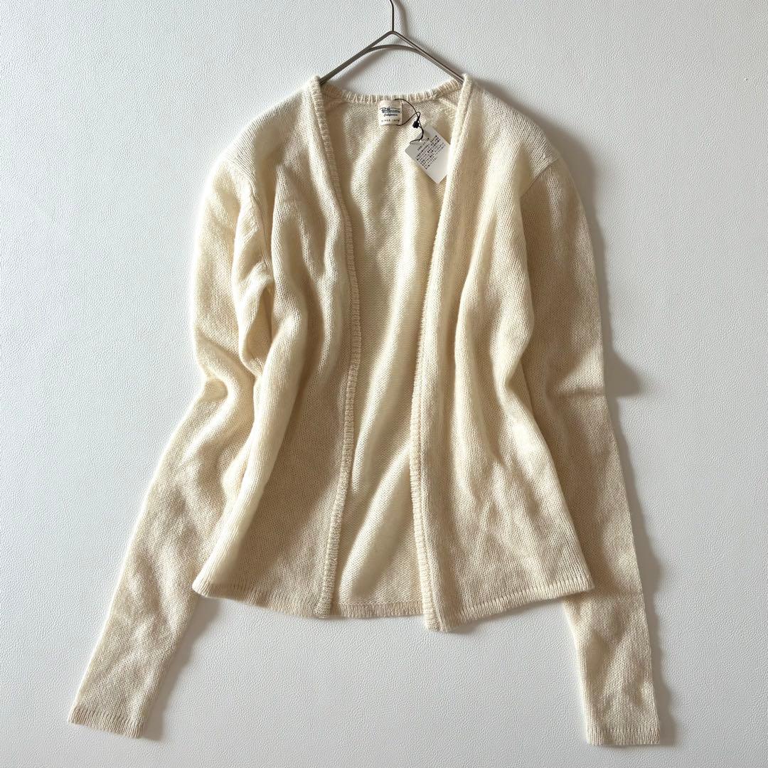 未使用タグ付✨Ron Herman　長袖カーディガン　ピュアカシミヤ100%　白