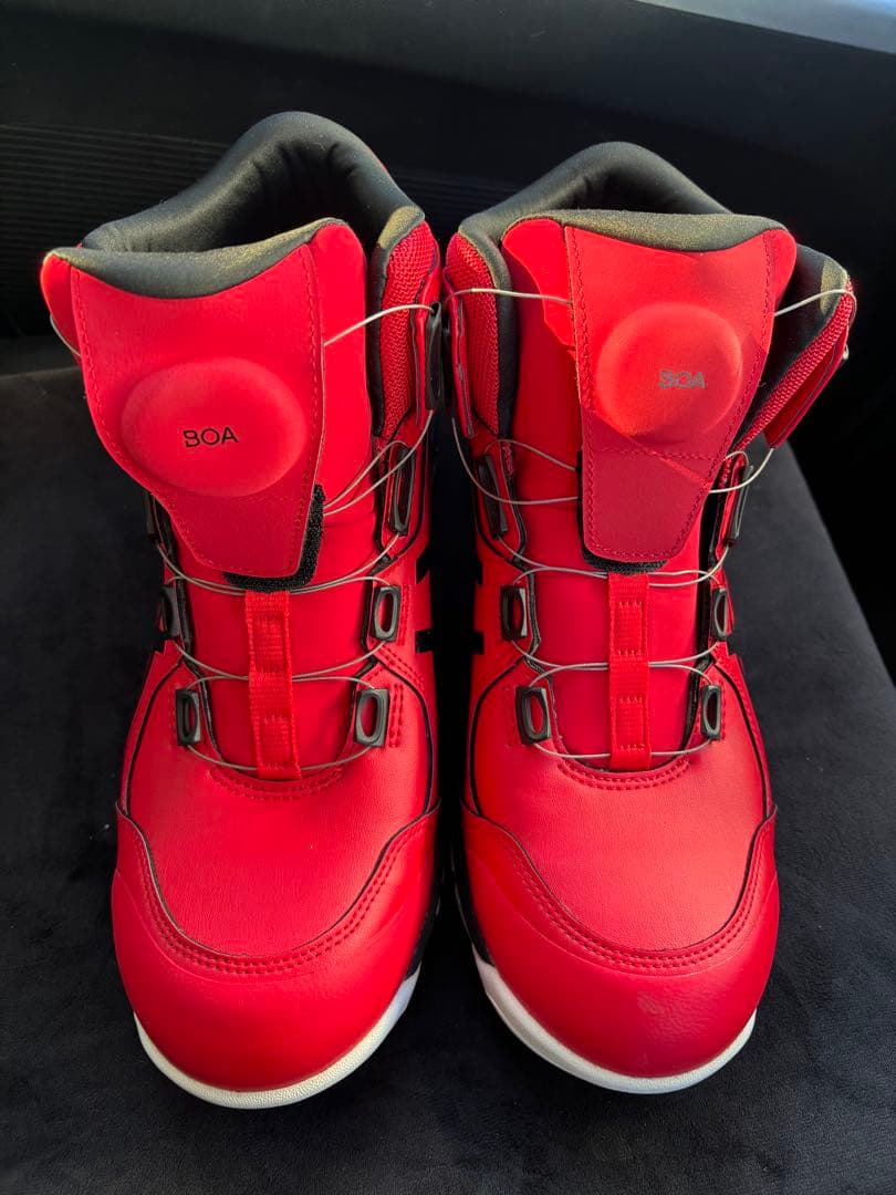 ASICS BOAシステム安全靴 レッド