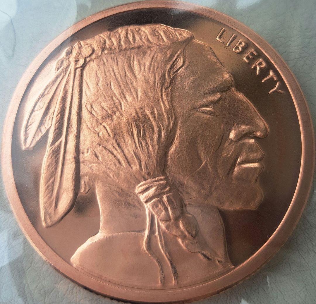 「バッファロ」純銅5オンスメダル