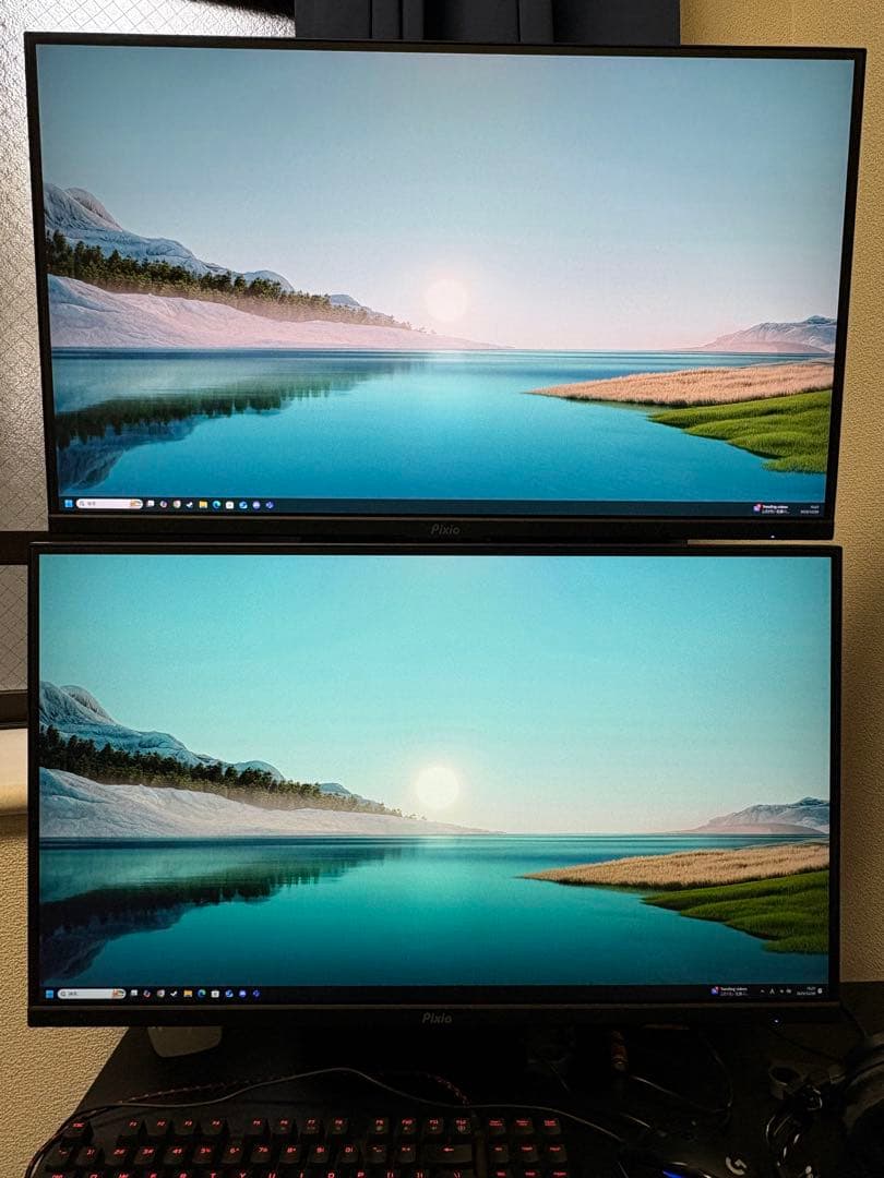 Pixio PX277 Prime ゲーミングモニター 2台＋アーム