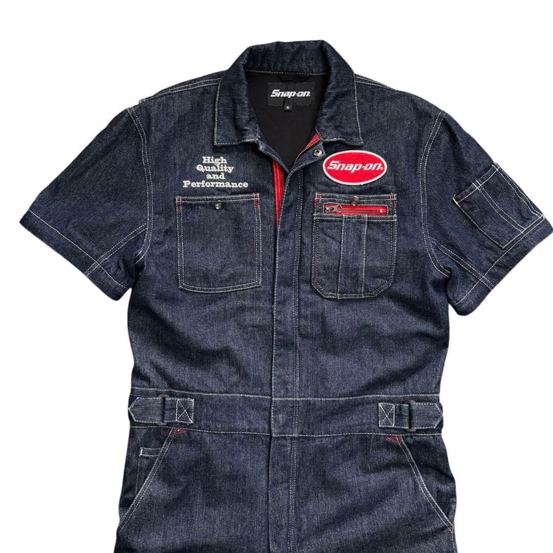 Snap-on 2WAYデニムジャンプスーツ/ツナギ/オールインワン