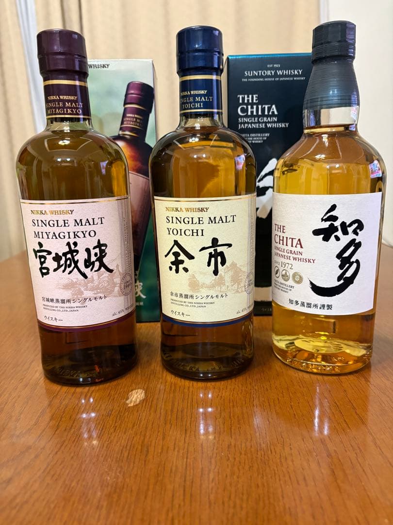 ★早い物ガチ！ジャパニーズウイスキーセット 余市 ＆ 知多 ＆宮城峡（計3本）