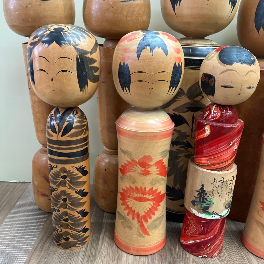 D-2 昭和レトロ 伝統工芸 伝統こけし 12体セット まとめ売り 郷土玩具