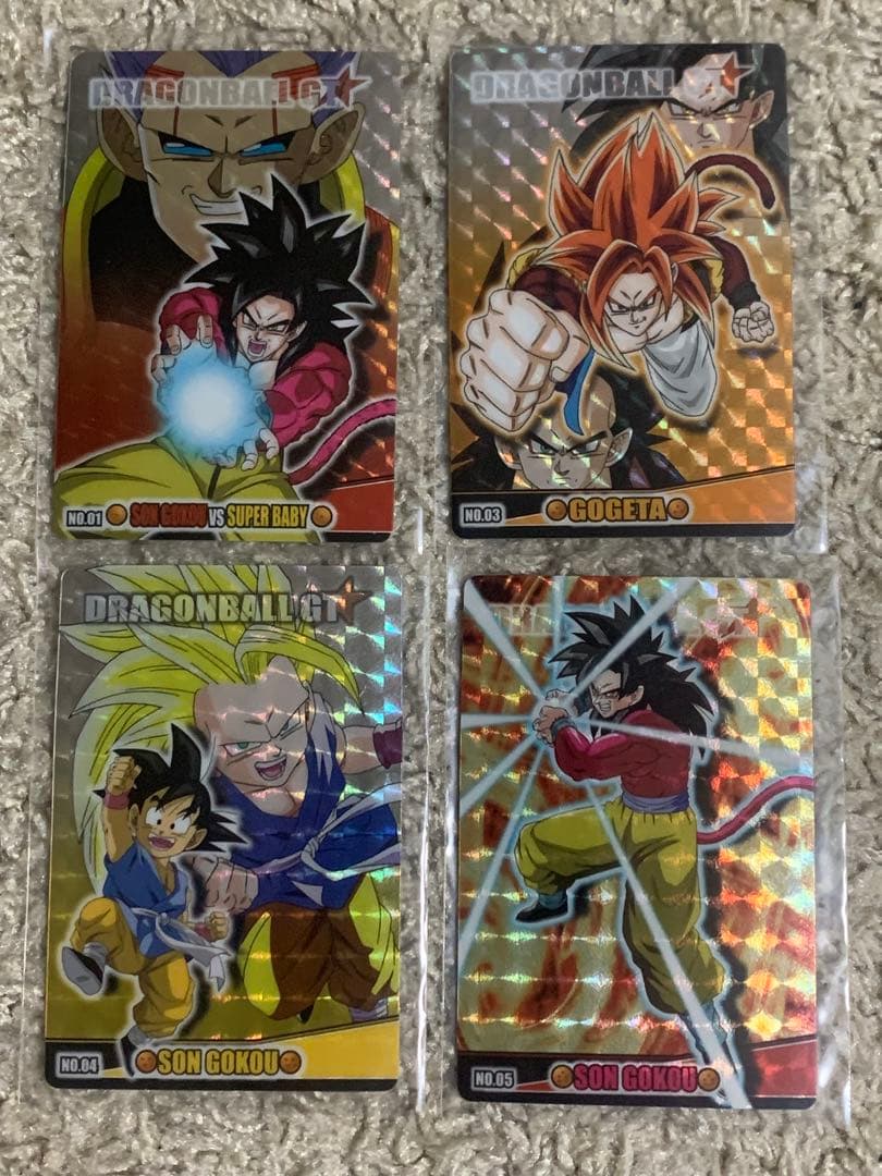 ドラゴンボールZ グミ　プラスチックカード　43枚　カード　日本製　裏面青　赤