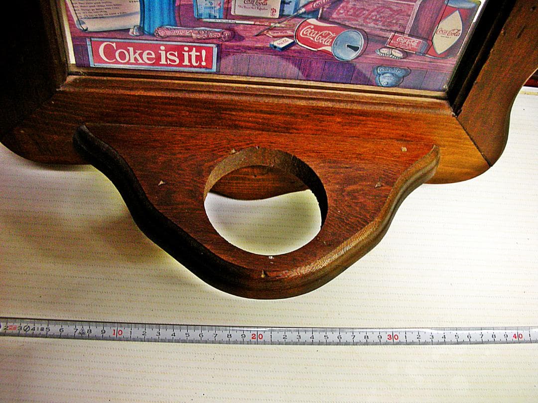 超希少ヴィンテージ パブミラー 額装タオル掛け付◆直輸入品ガラス製レアインテリア