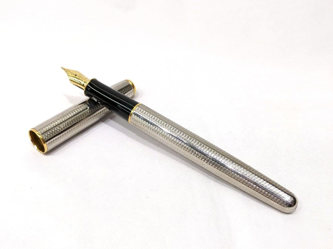 PARKER パーカー 万年筆 18K 750 シルバー×ブラック K18
