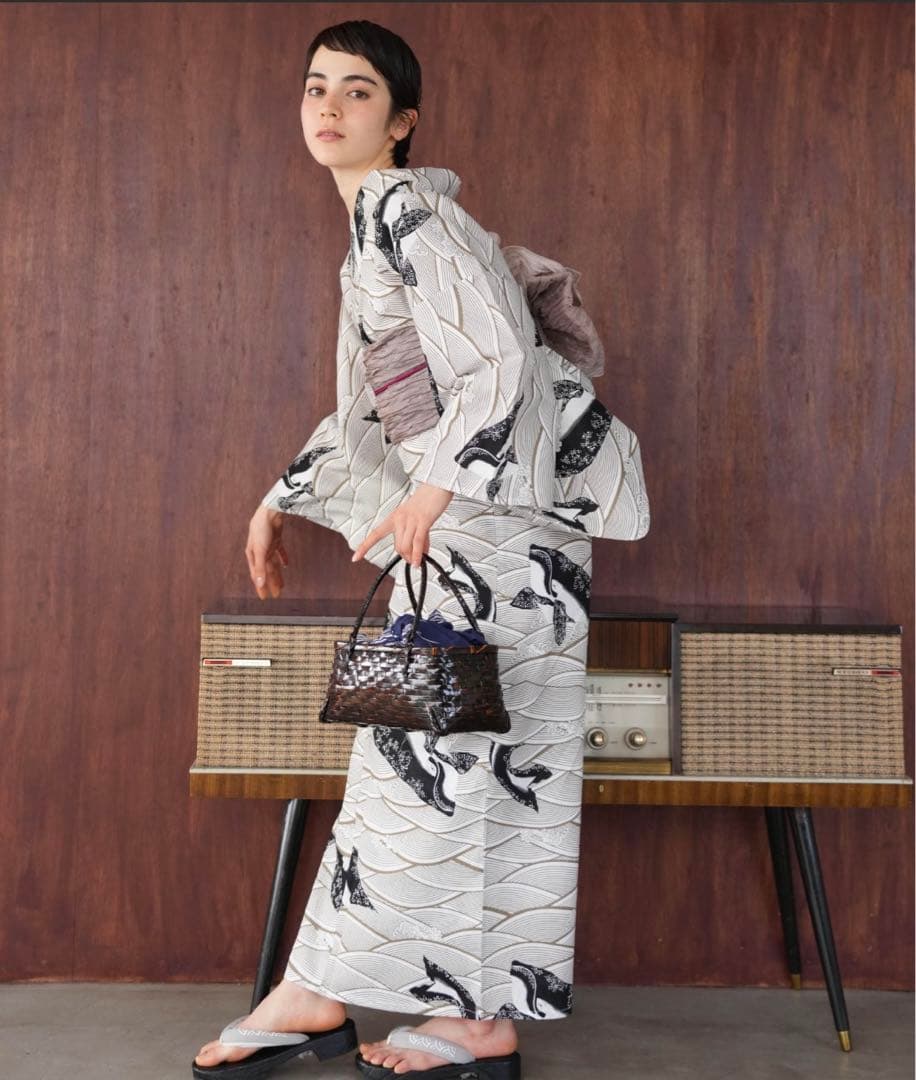 Utatane 浴衣・帯・下駄3点セット