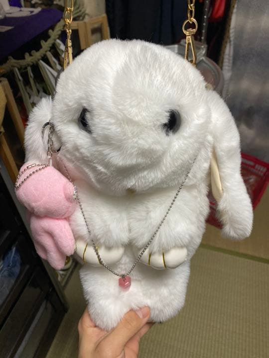 ウサギぬいぐるみポーチ