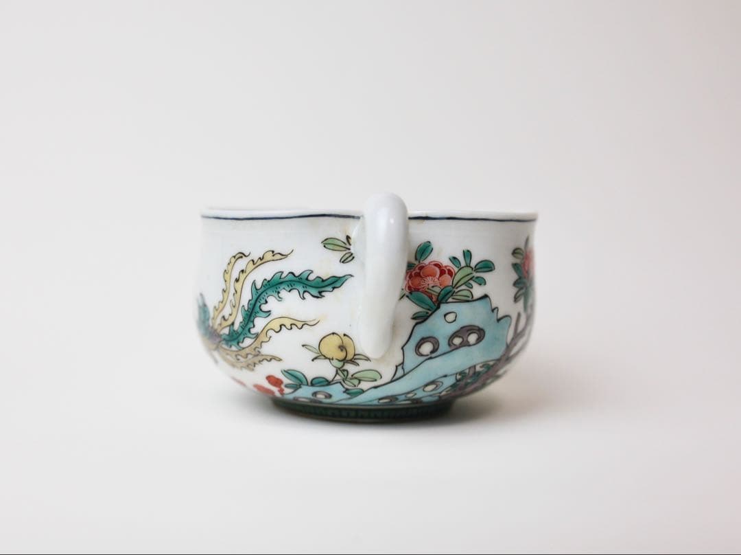 九谷焼 金城竜山 鳳凰 細密絵 石野 竜山 急須 煎茶道具 茶道具 茶器 煎茶碗