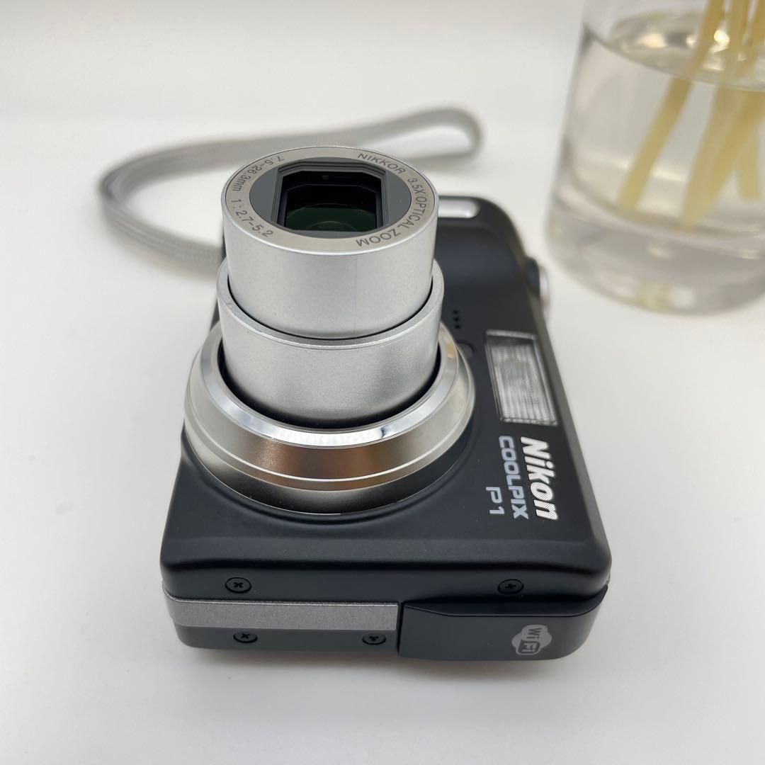 美品✨Nikon coolpix P1✨動作確認済 スマホ転送OK 可愛い 黒♪