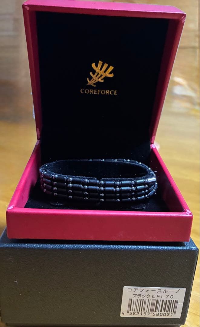 COREFORCE ブラックビーズブレスレット　70㎝