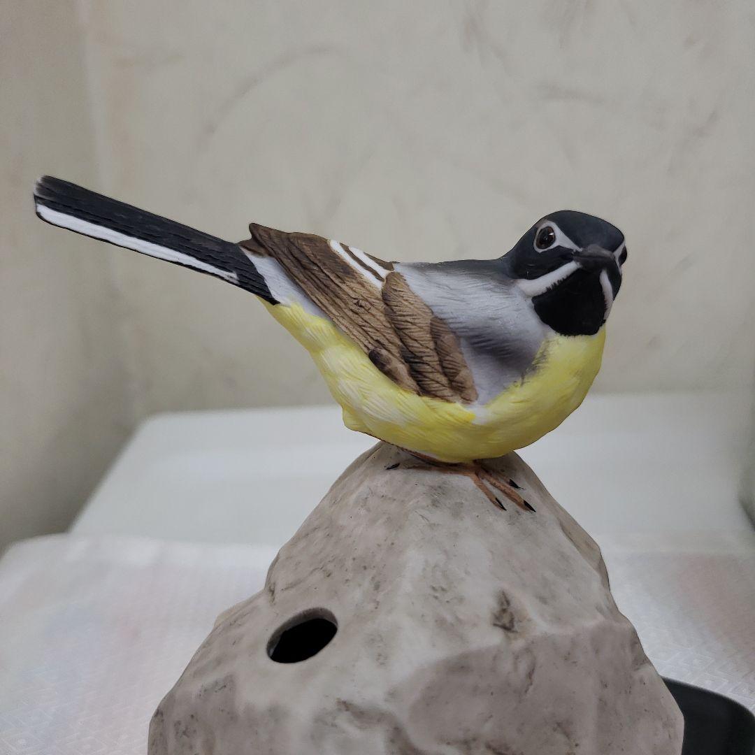 蔵出し松栄堂廃盤香炉鳥の置物陶器製新品説明書付 みぽりんサンマのまんまお土産品