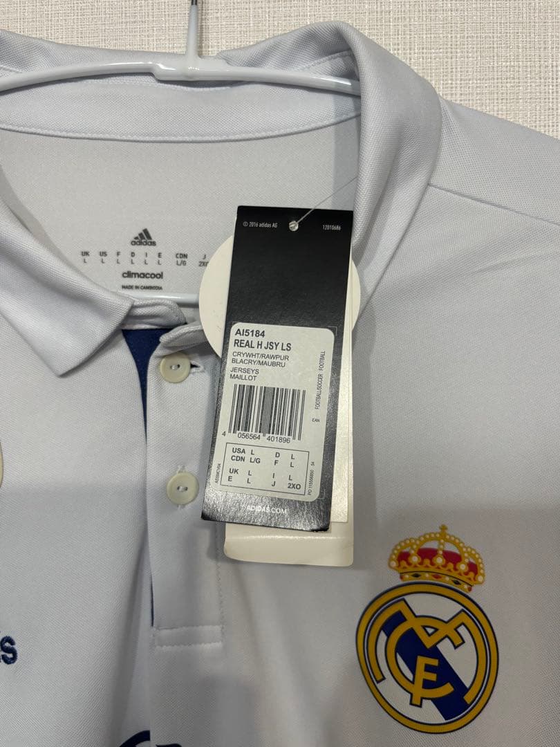 【新品タグ付き】レアル・マドリード 16-17 ベイル 長袖ユニフォーム