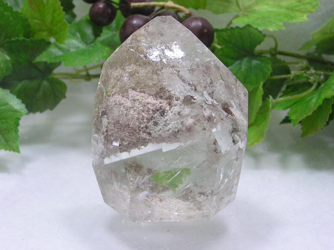 天然石    ガーデンクォーツ（庭園水晶）ポイント  A150702-4