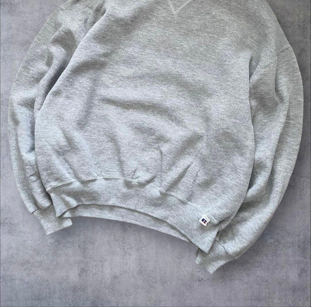 美品！90s USA製 Russell 無地ブランクスウェット グレー