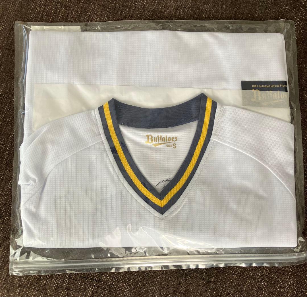 新品 オリックスバファローズ BlueWaveHQユニフォーム 廣岡選手Sサイズ