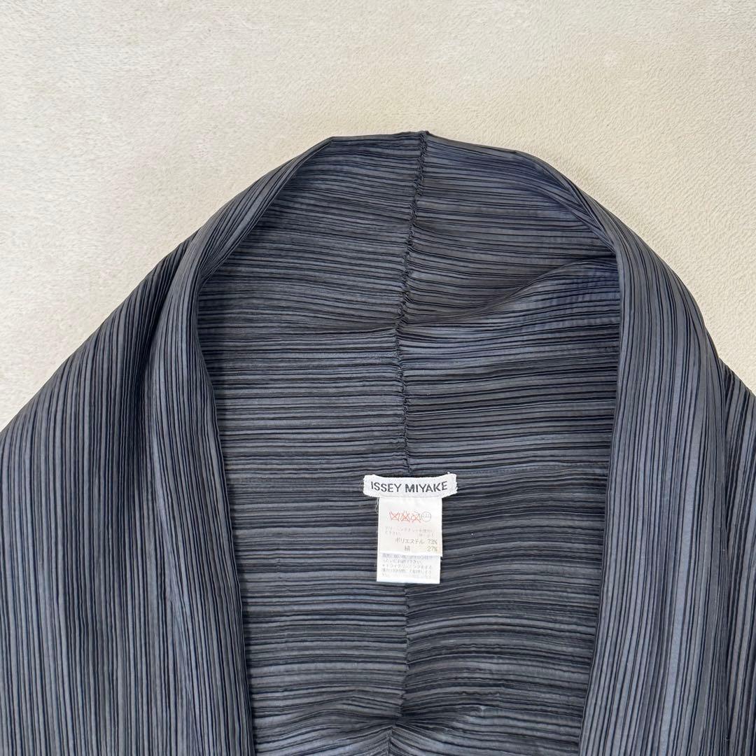 ISSEY MIYAKE 変形　ボレロ　ブラック　プリーツ　長袖　シルク