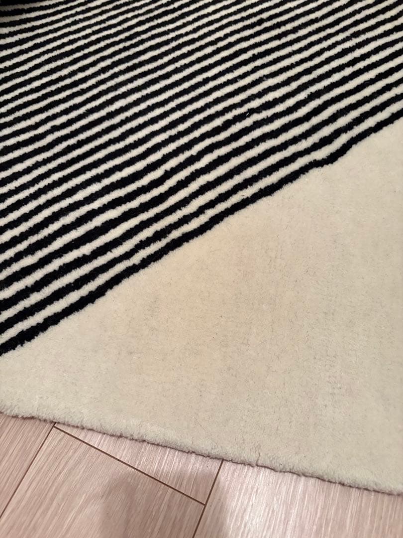 二オール ストライプ ウールラグ 170×240 cm 定価13万