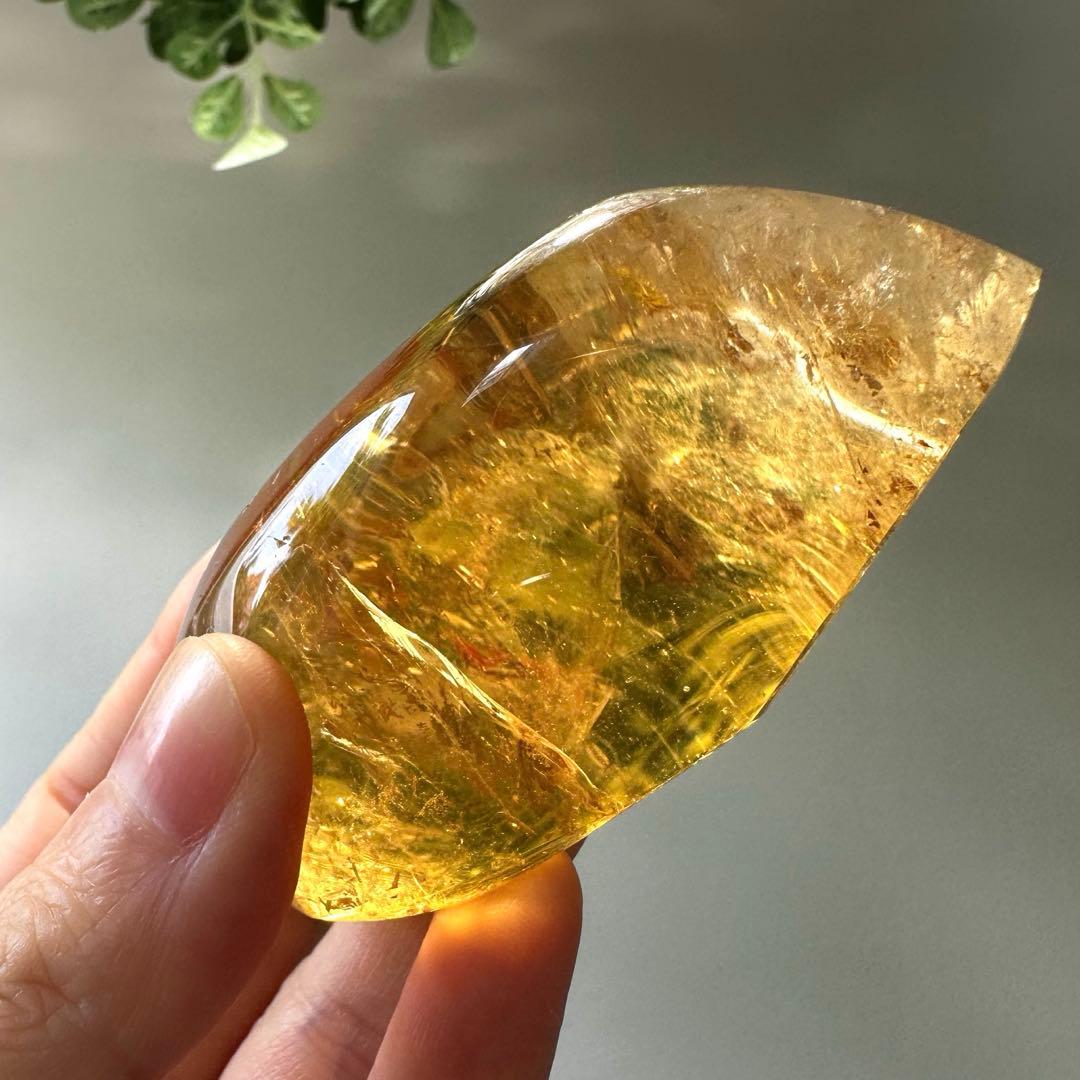 ハニーシトリン　アンバーシトリン　シトリン　フリーフォーム　137.5g 濃いめ