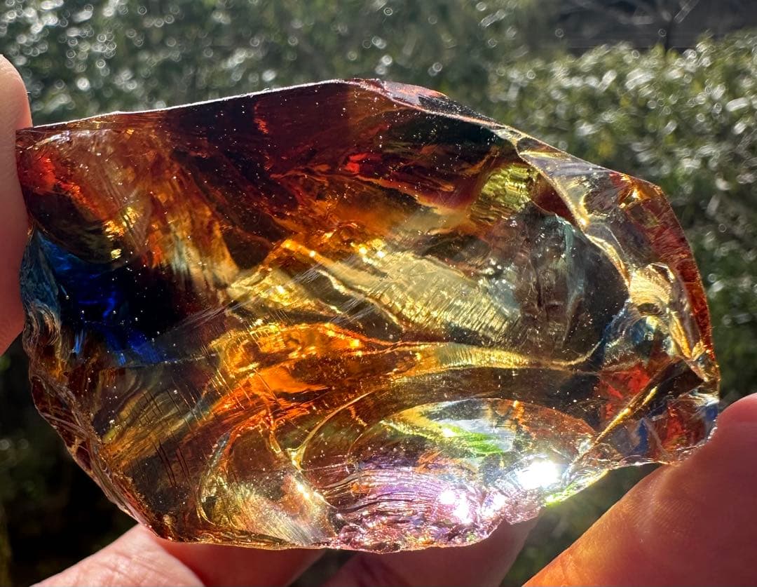 1点物レインボーアンダラクリスタル西ジャワ島マルチカラー高次元ヒーリング瞑想覚醒