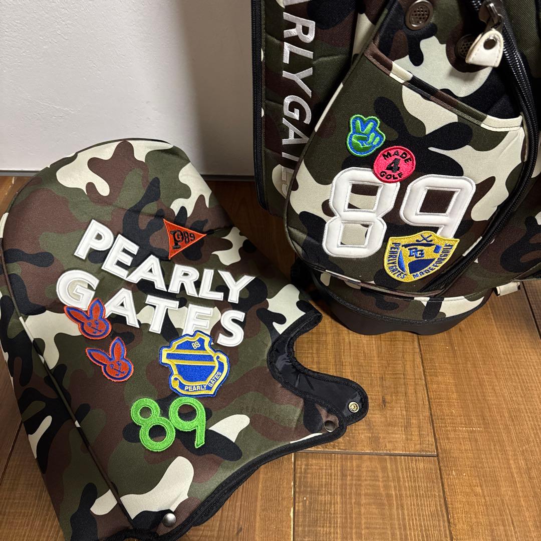 パーリーゲイツ スタンド式　キャディバッグ　ワッペンカモ