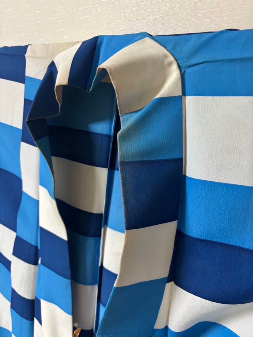 青と白のストライプ 踊り衣装・男着物大衆演劇