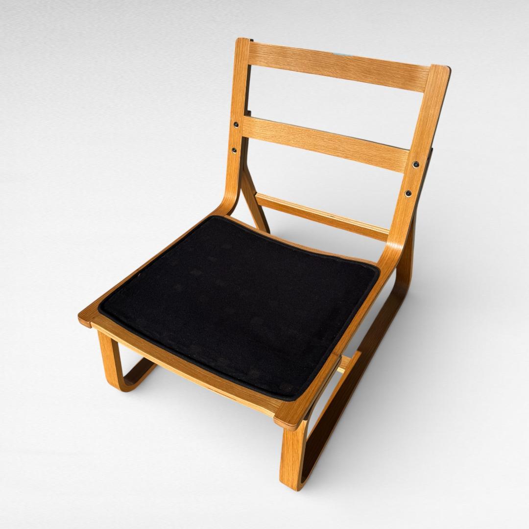 無印良品 ソファチェア オーク材 デニムカバー