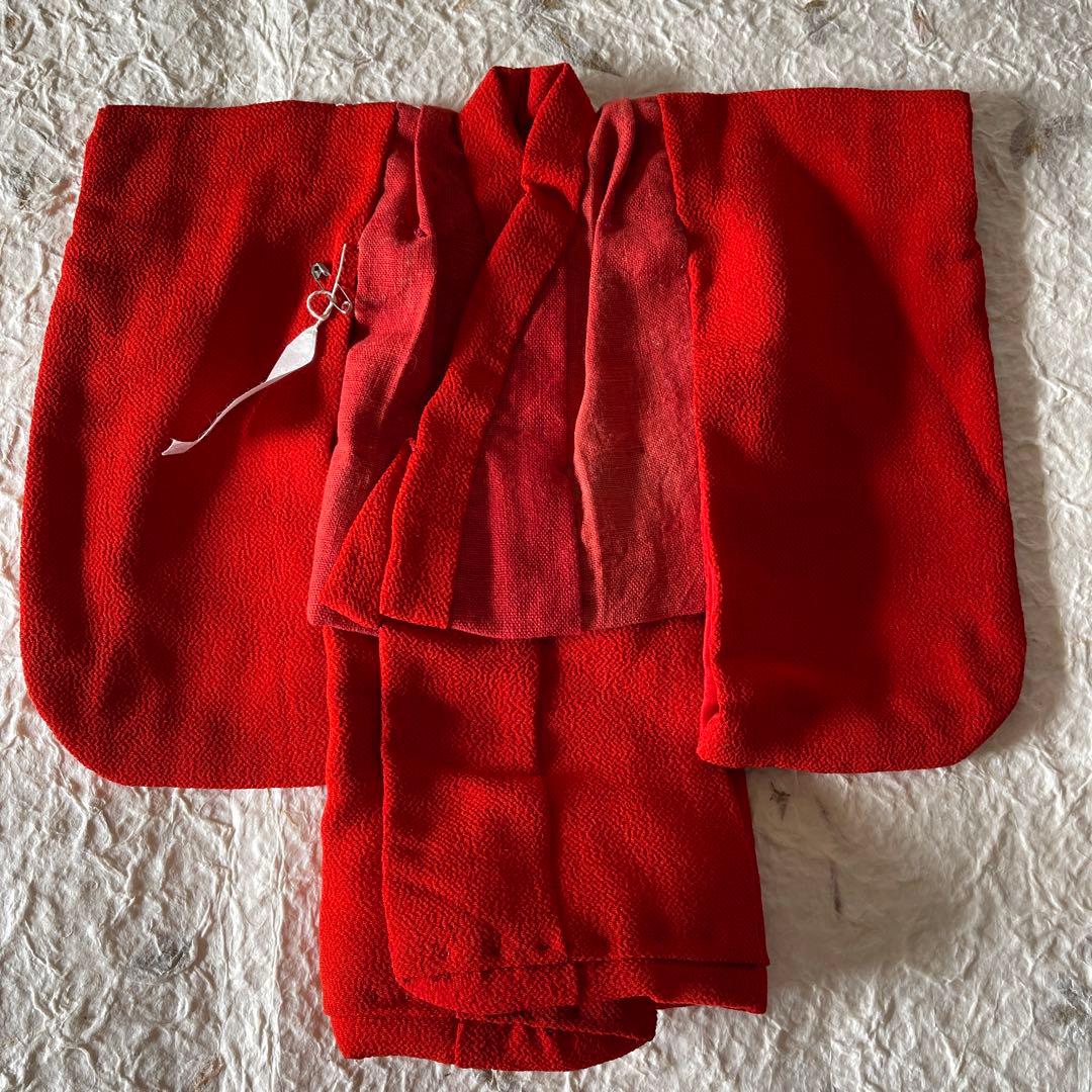 古布　江戸縮緬　人形の着物　長襦袢　2612506