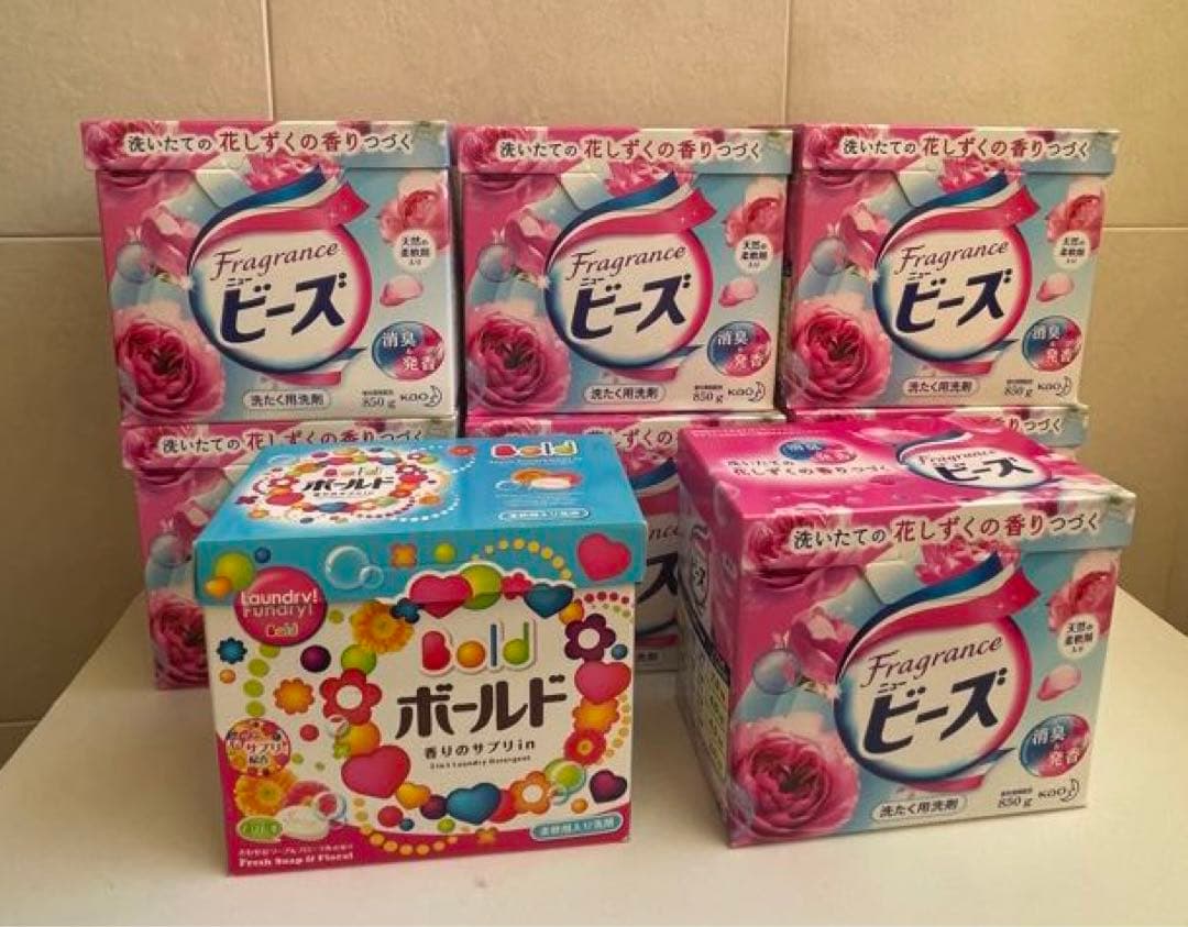 【花王粉末フレグランスニュービーズ850g×7個 & ボールド850gx1個】