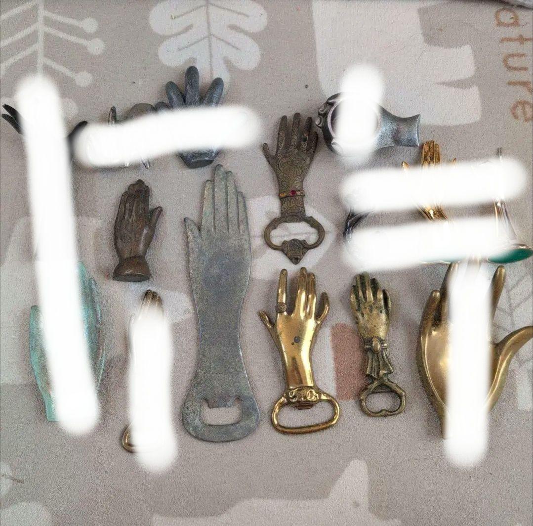 最終値下げ！！金属製手形オブジェコレクション 5点セット