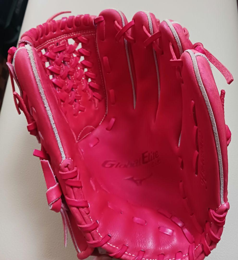 ミズノ 軟式 グローブ グラブ グローバルエリート ラディッシュカラー 美品
