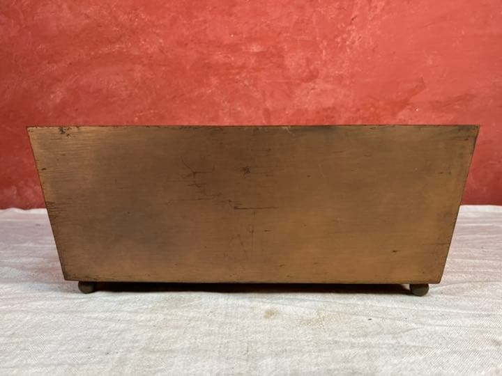 銅製アンティーク　角型アレンジ鉢