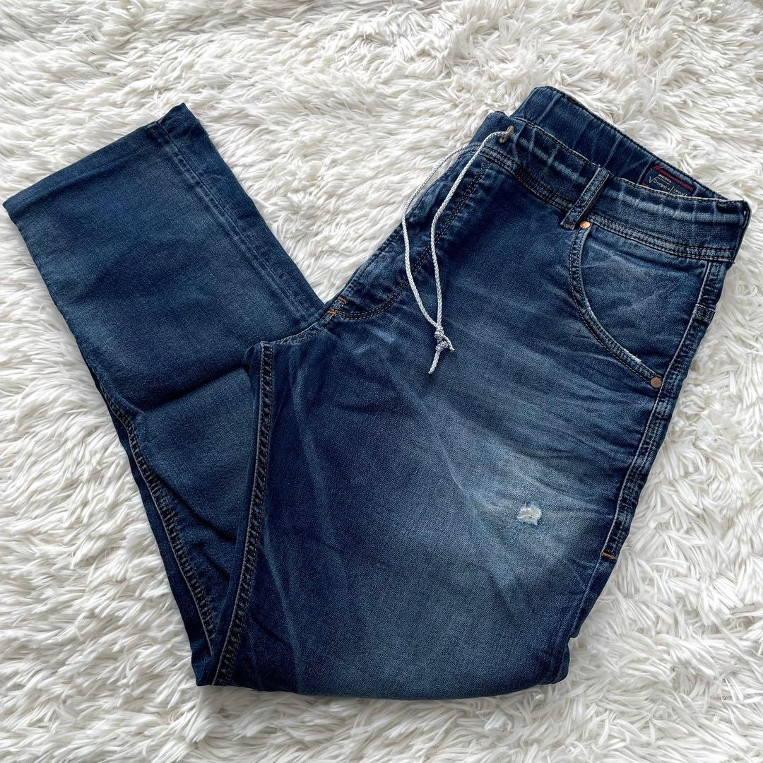極美品✨ディーゼル　デニムパンツ　ジョグジーンズ　ドローコード　洗える　XL