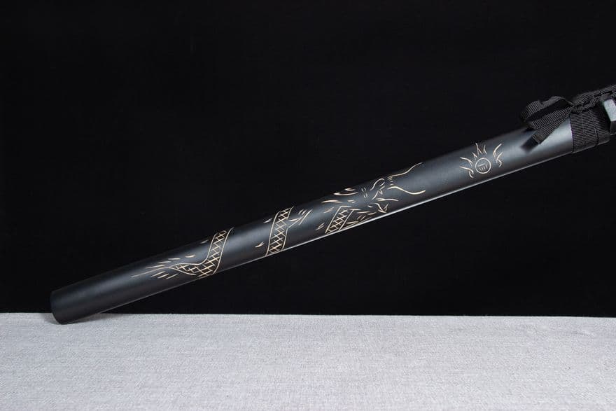 刻龍唐刀3点セット 武具　刀装具　日本刀　模造刀   居合刀