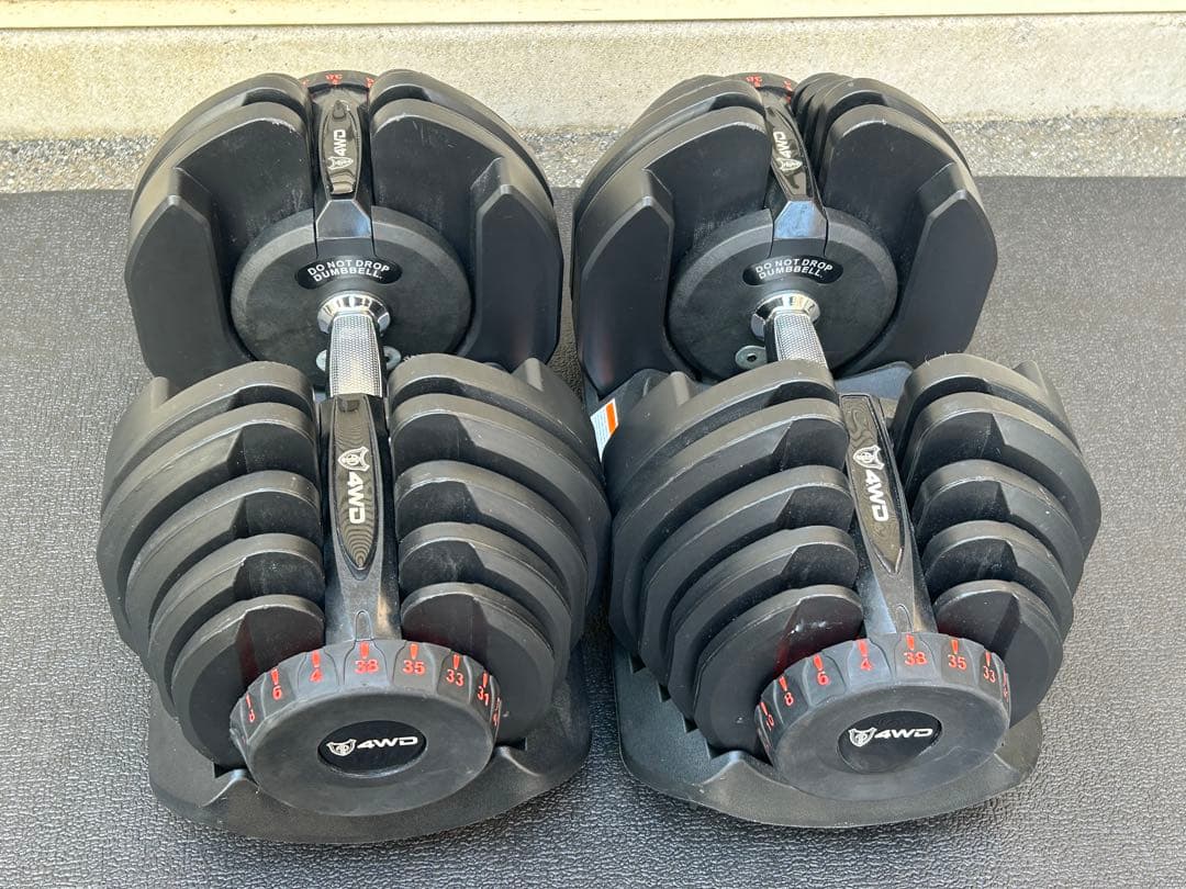 可変ダンベル　38キロ　2個セット　4WD