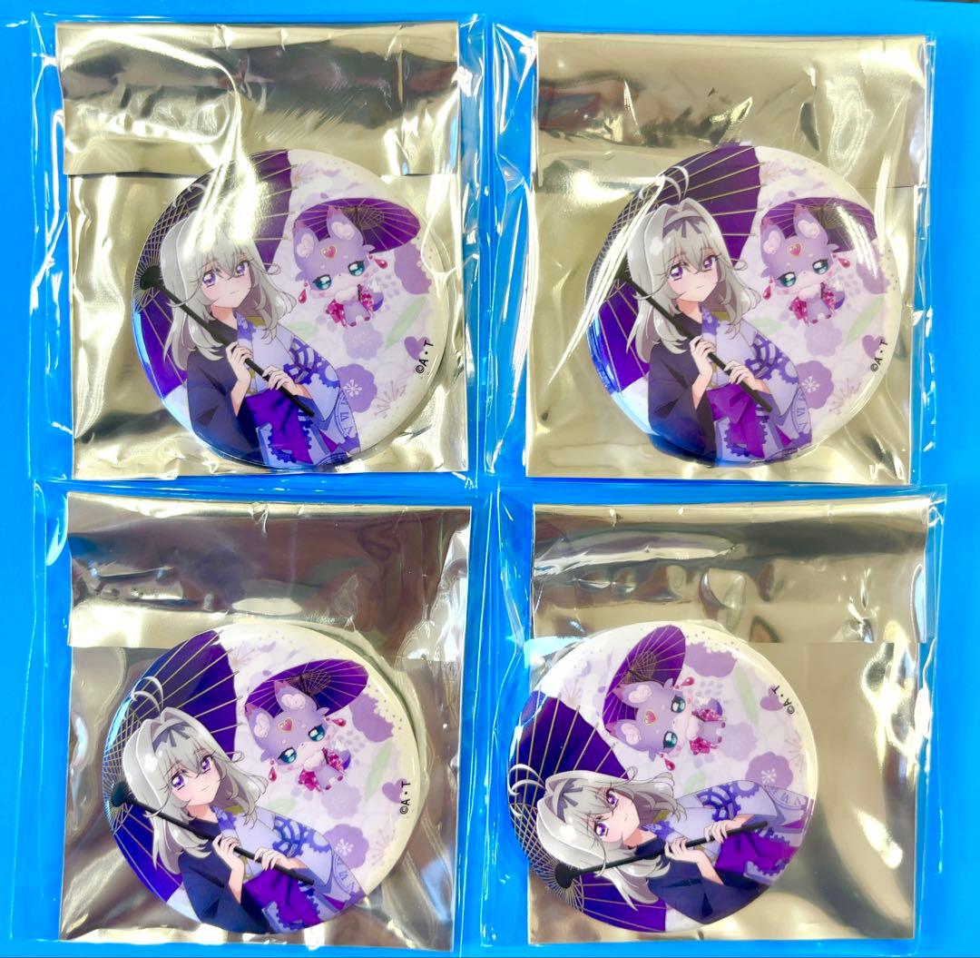 名探偵プリキュア 極楽湯 缶バッジ 4点セット 森亜るるか マシュタン